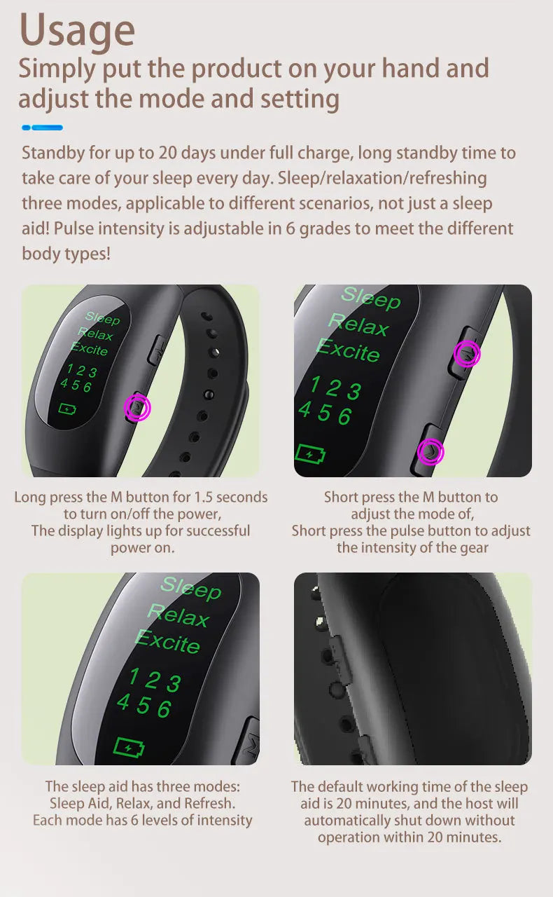 Wrist-Worn Microcurrent Relaxation Device