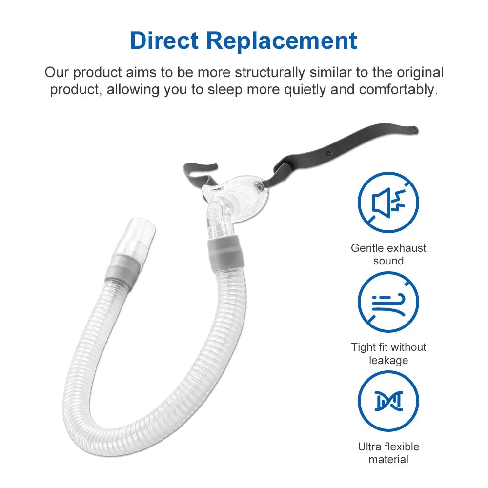 CPAP Replacement Frame Cover with Elbow Short Tube CPAP Tubing for Airfit P10 Ventilator Bipap Nasal Pillow Mask Accessories