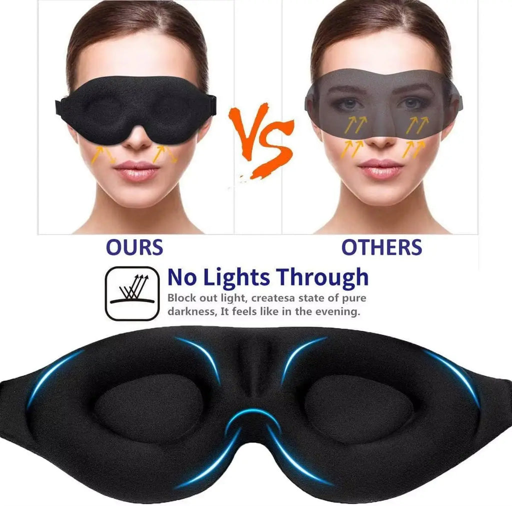 3D Contour Blackout Sleep Mask for Travel