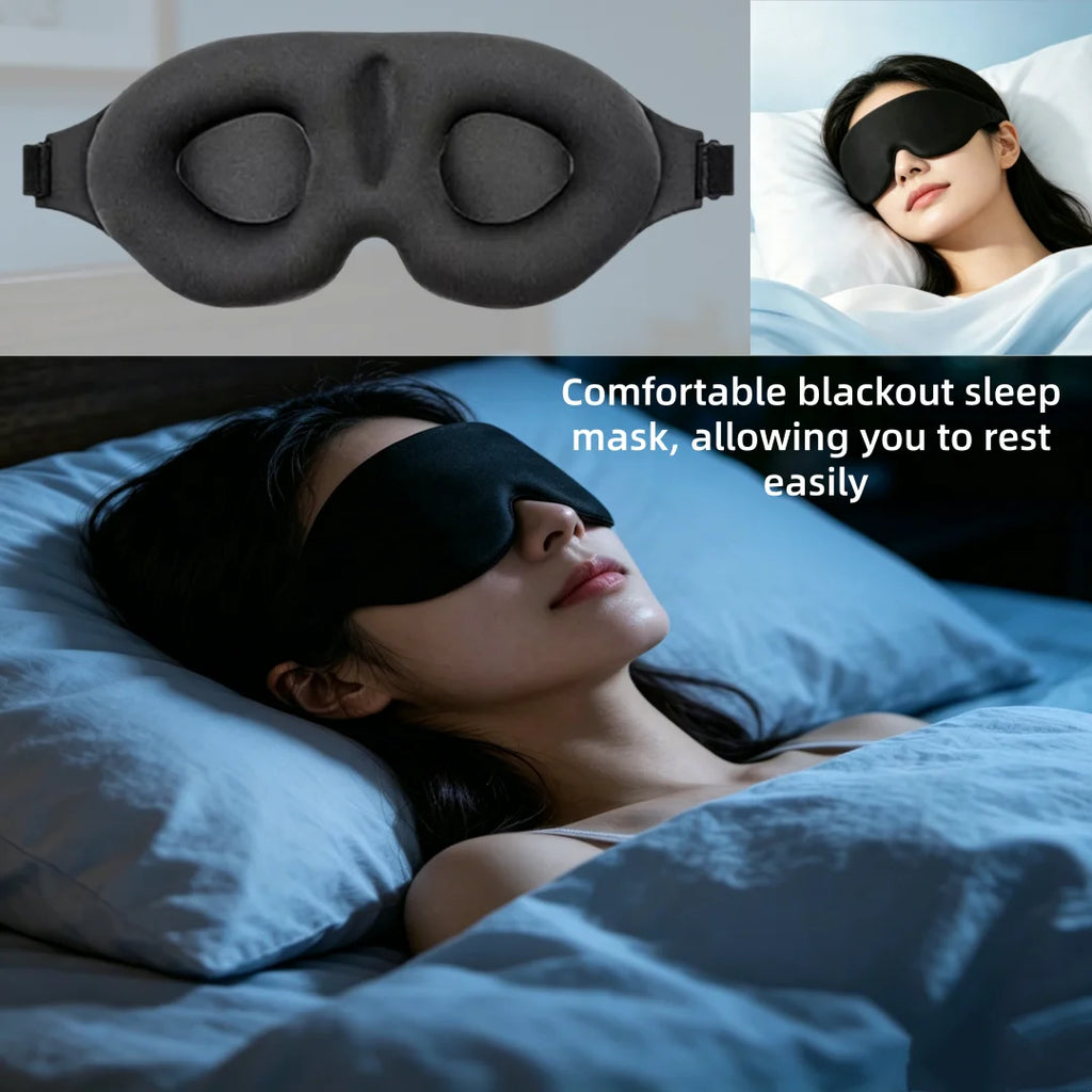 3D Contour Blackout Sleep Mask for Travel