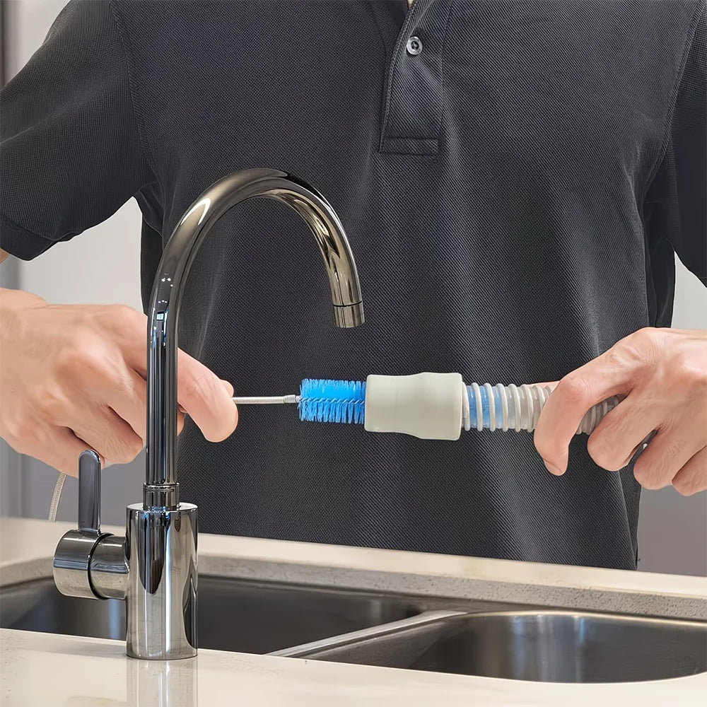 Cpap Cleaning Kit, Used for Cleaning Tubing, Masks, Headgear, and Straps, 1 Tubing Cleaning Brush, 1 Cpap Hook, 1 Foldable Washbasin, Cpap Supplies, Compatible with Standard Tubes with a Diameter of 15-22mm