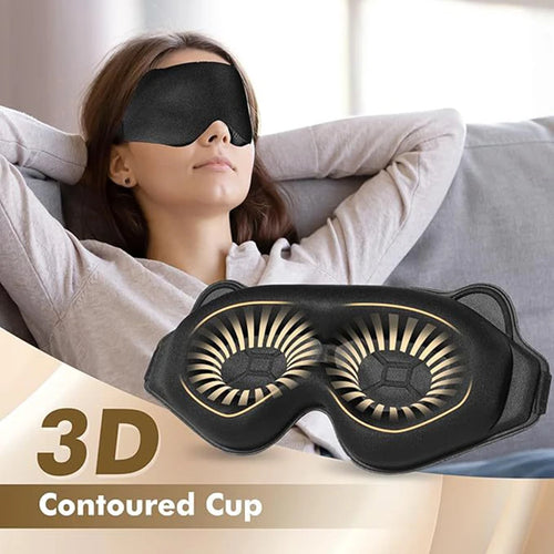 3D Contoured Sleep Eye Mask Weighted for Side Sleepers Soft Comfortable 100% Blockout No Eye Pressure Men Women