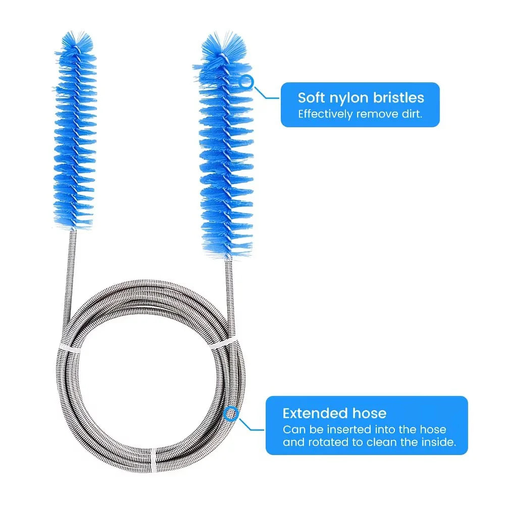 Cpap Cleaning Kit, Used for Cleaning Tubing, Masks, Headgear, and Straps, 1 Tubing Cleaning Brush, 1 Cpap Hook, 1 Foldable Washbasin, Cpap Supplies, Compatible with Standard Tubes with a Diameter of 15-22mm