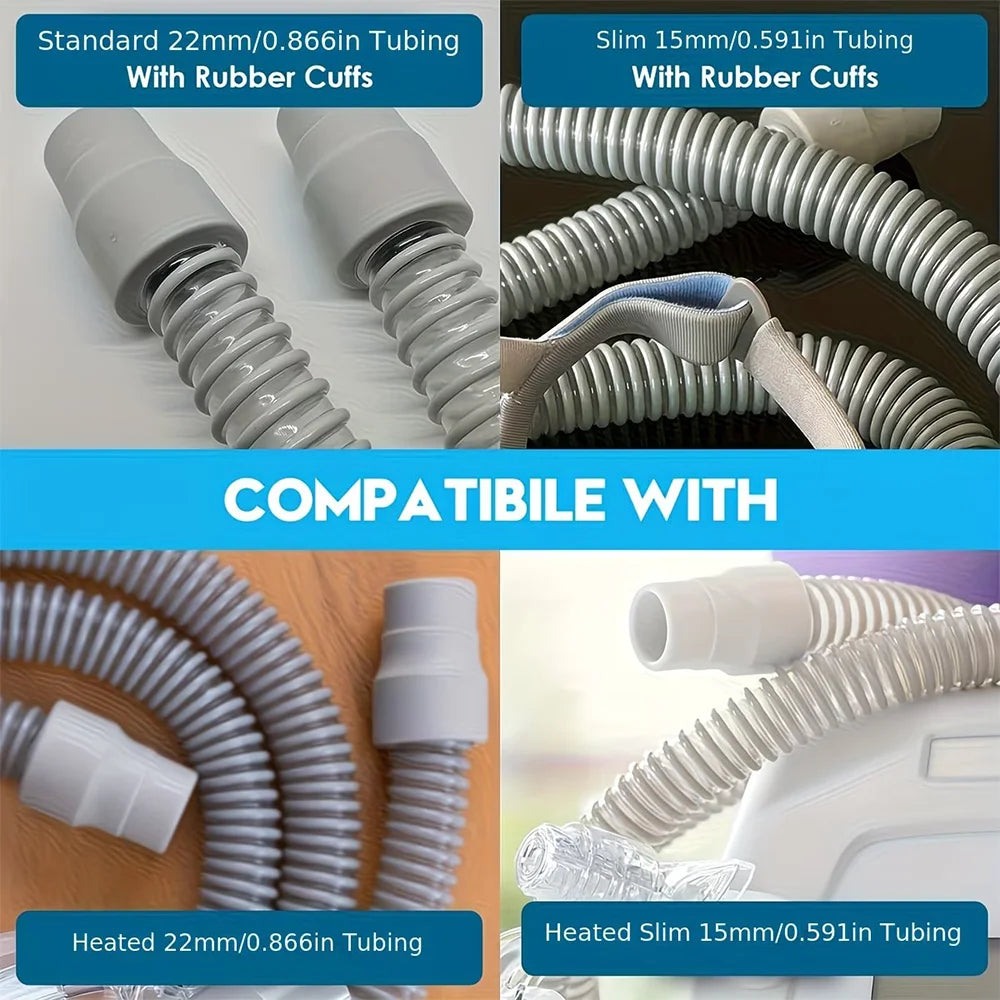 Cpap Cleaning Kit, Used for Cleaning Tubing, Masks, Headgear, and Straps, 1 Tubing Cleaning Brush, 1 Cpap Hook, 1 Foldable Washbasin, Cpap Supplies, Compatible with Standard Tubes with a Diameter of 15-22mm