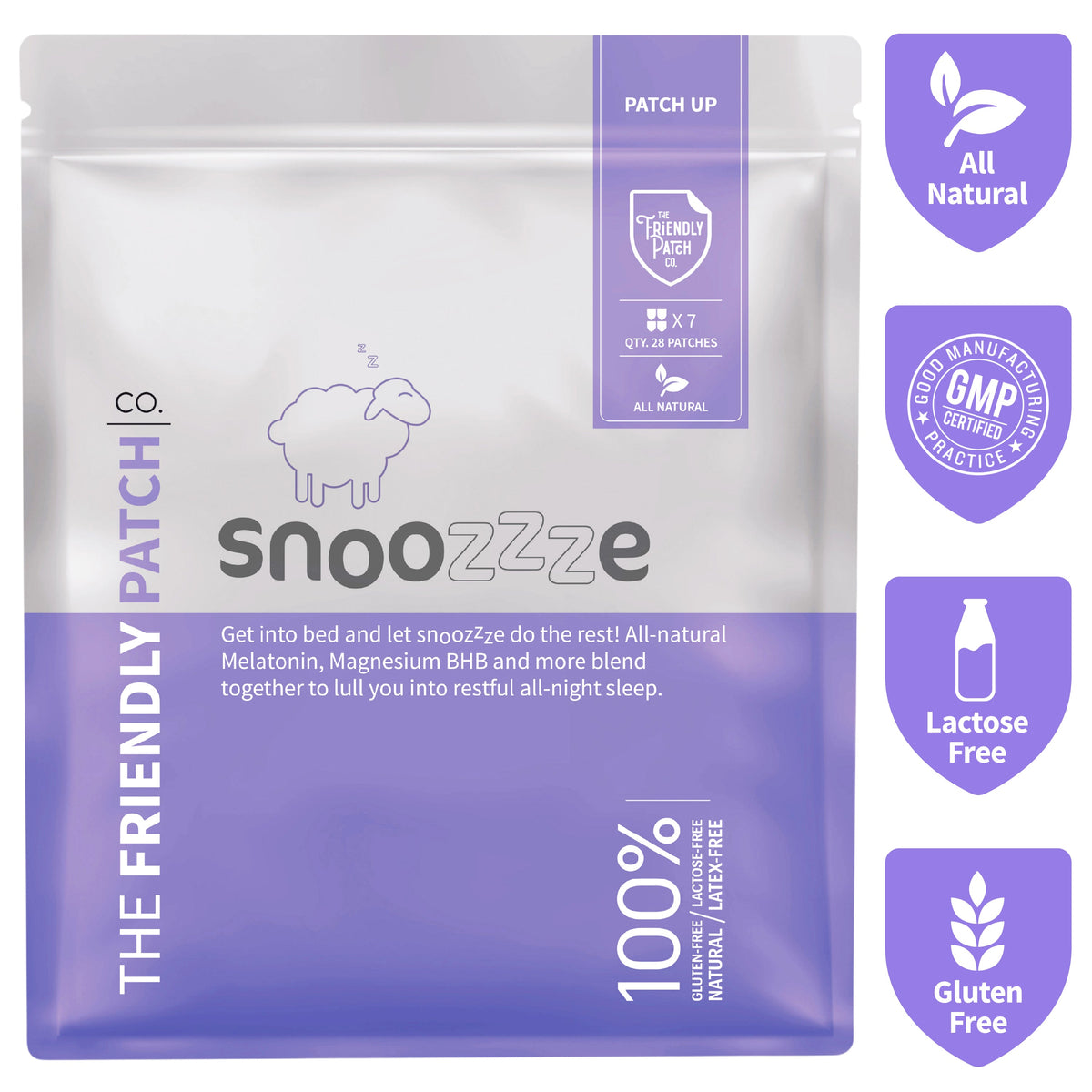 Snooze Melatonin Sleep Patches - 28 Pack