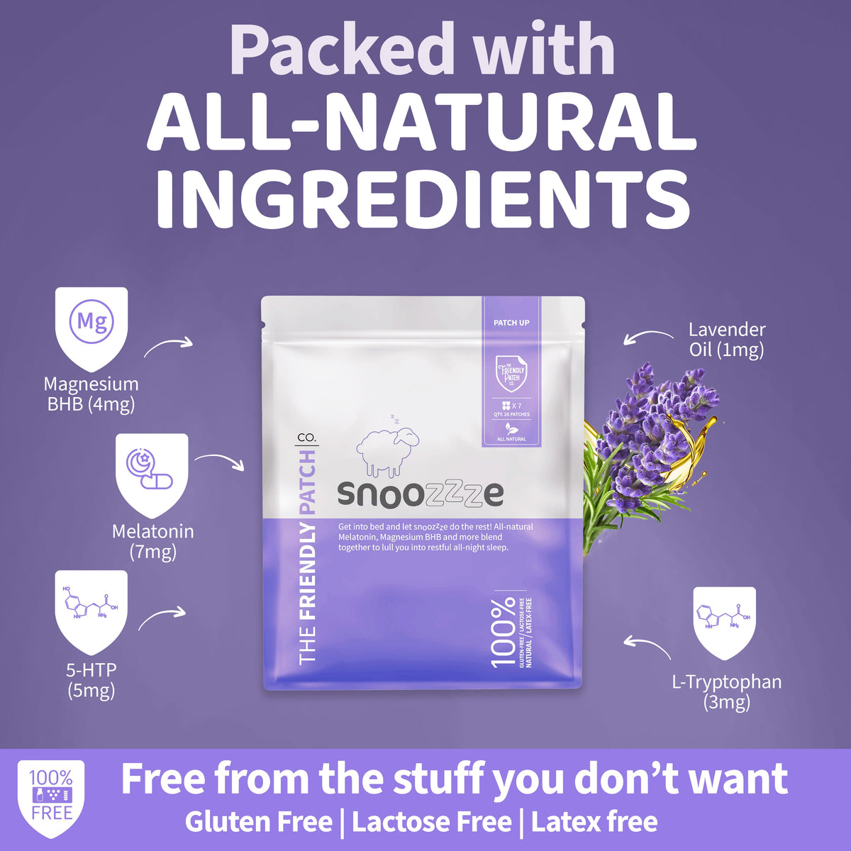 Snooze Melatonin Sleep Patches - 28 Pack